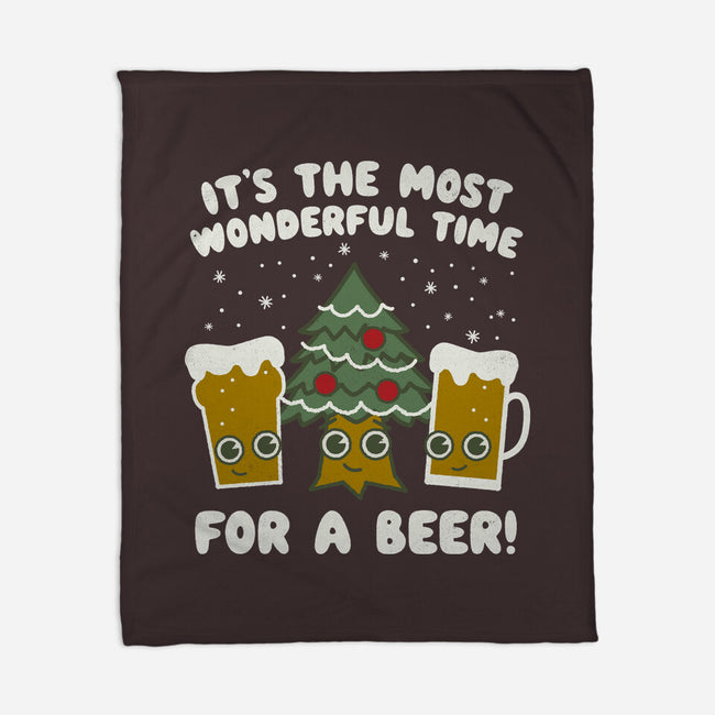 Most Wonderful Time-none fleece blanket-Weird & Punderful