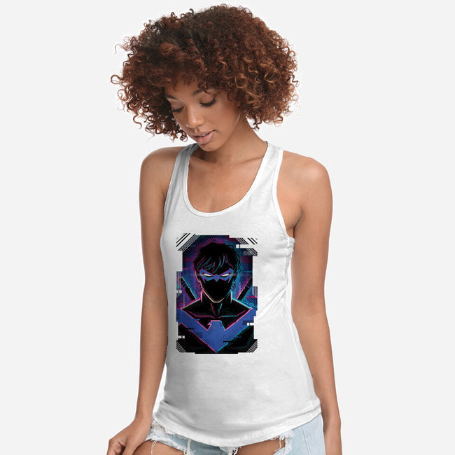 Nightwing Glitch-womens racerback tank-danielmorris1993