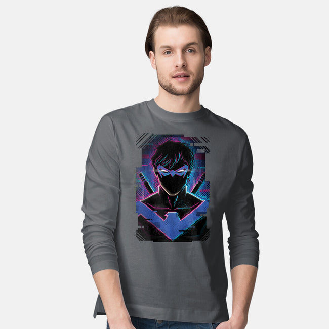 Nightwing Glitch-mens long sleeved tee-danielmorris1993