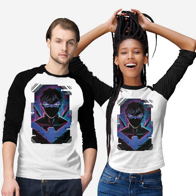 Nightwing Glitch-unisex baseball tee-danielmorris1993