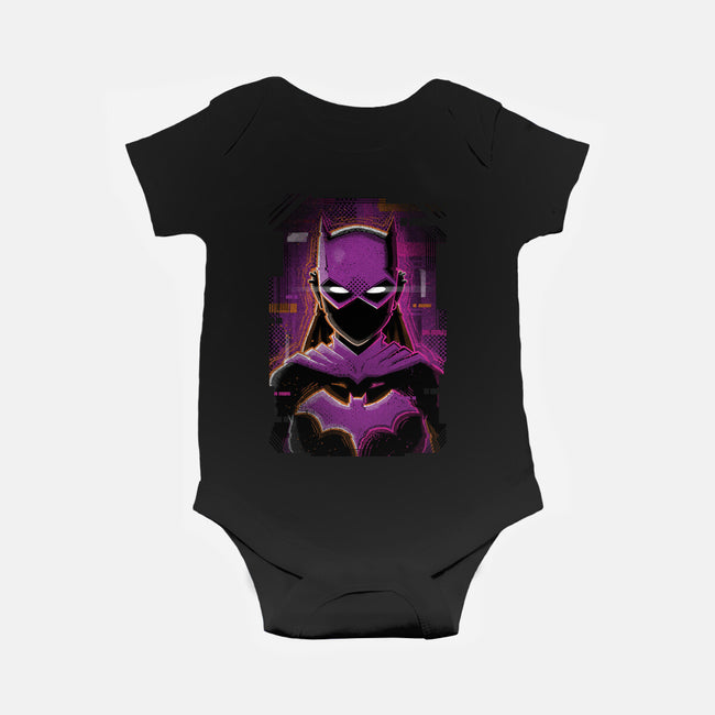 Batgirl Glitch-baby basic onesie-danielmorris1993