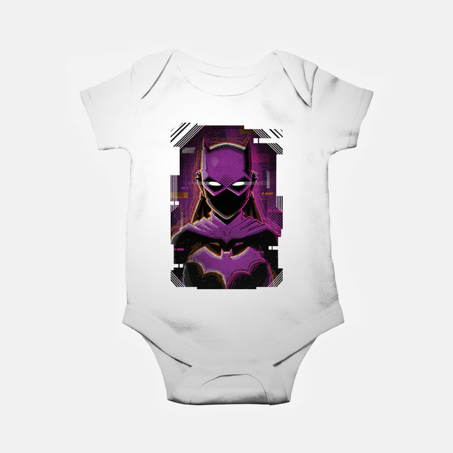 Batgirl Glitch-baby basic onesie-danielmorris1993
