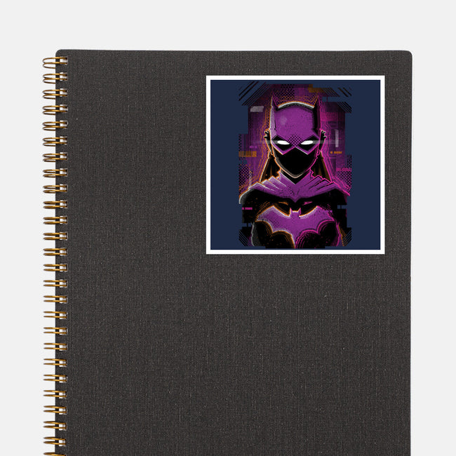 Batgirl Glitch-none glossy sticker-danielmorris1993