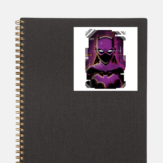 Batgirl Glitch-none glossy sticker-danielmorris1993