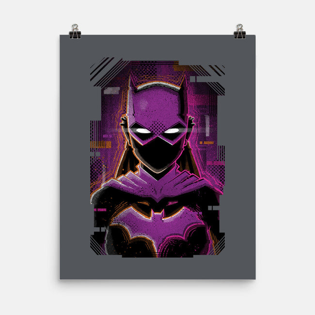 Batgirl Glitch-none matte poster-danielmorris1993