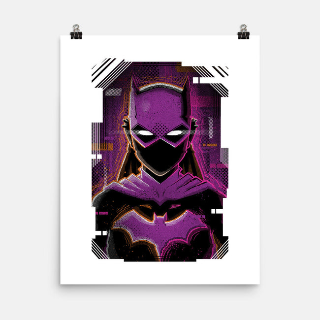 Batgirl Glitch-none matte poster-danielmorris1993