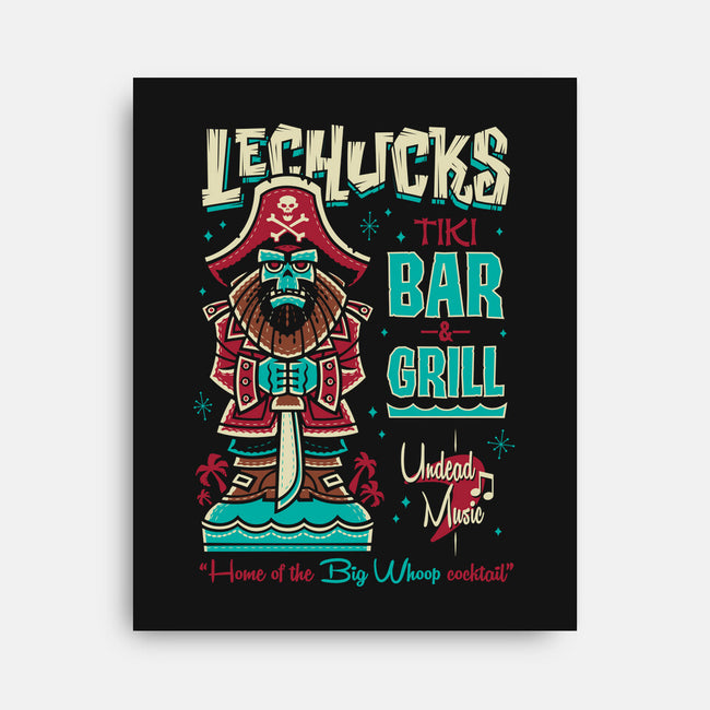 LeChucks Tiki Bar-none stretched canvas-Nemons