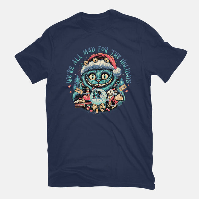 Christmas Cat-womens basic tee-momma_gorilla