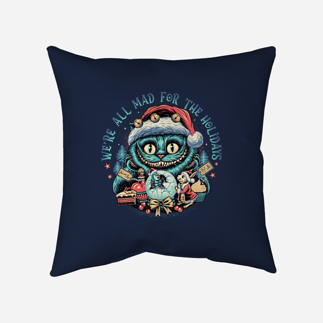 Christmas Cat-none removable cover w insert throw pillow-momma_gorilla