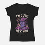 I'm Cute But Also Hex You-womens v-neck tee-koalastudio