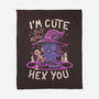 I'm Cute But Also Hex You-none fleece blanket-koalastudio