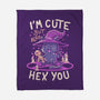 I'm Cute But Also Hex You-none fleece blanket-koalastudio