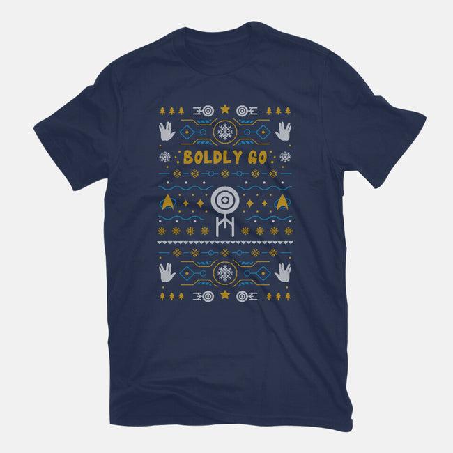Boldly Into Christmas-mens basic tee-Logozaste