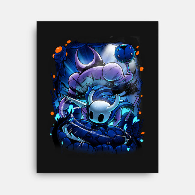 The Knight Of Hallownest-none stretched canvas-Bruno Mota