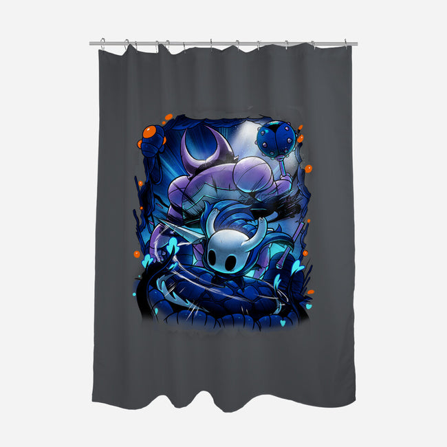 The Knight Of Hallownest-none polyester shower curtain-Bruno Mota