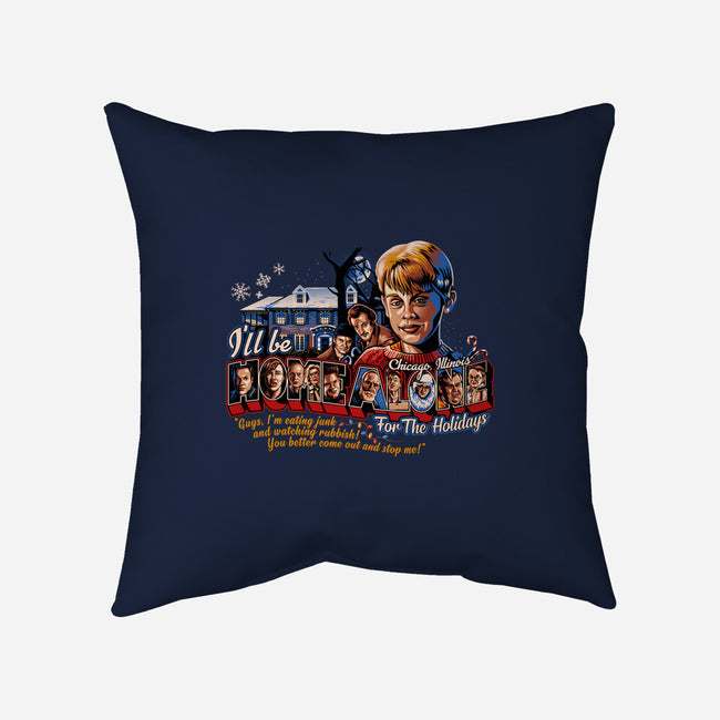 Home Alone For The Holidays-none removable cover w insert throw pillow-goodidearyan
