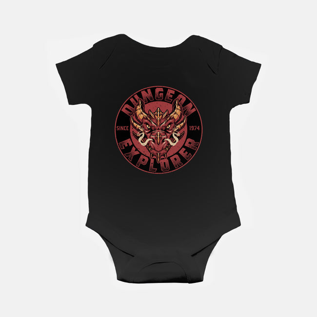 Dungeon Explorer-baby basic onesie-The Inked Smith