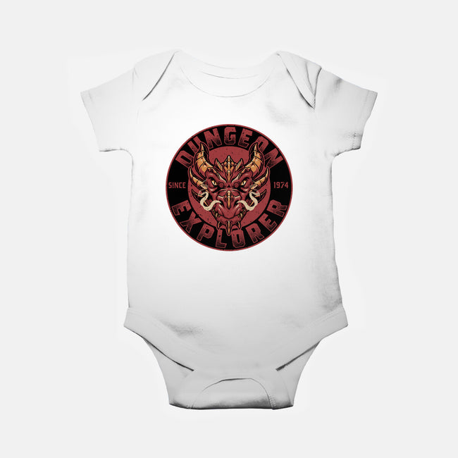 Dungeon Explorer-baby basic onesie-The Inked Smith