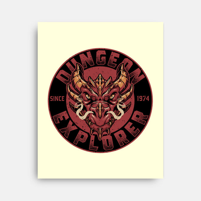 Dungeon Explorer-none stretched canvas-The Inked Smith