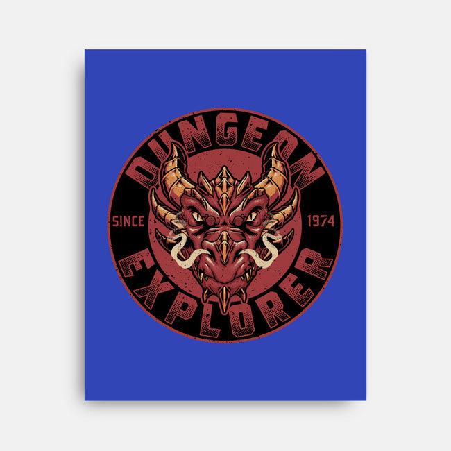 Dungeon Explorer-none stretched canvas-The Inked Smith