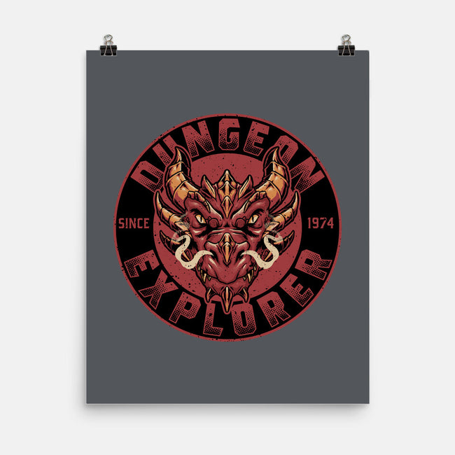Dungeon Explorer-none matte poster-The Inked Smith