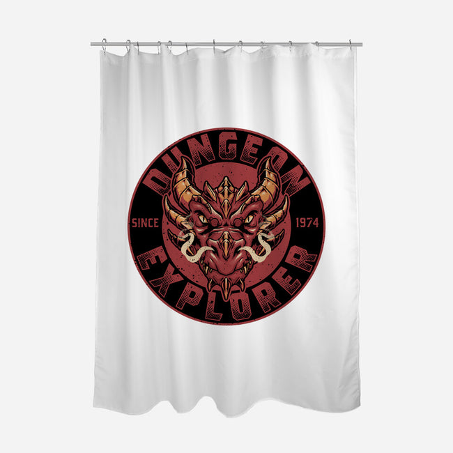Dungeon Explorer-none polyester shower curtain-The Inked Smith