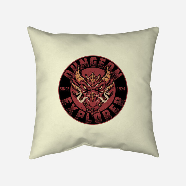 Dungeon Explorer-none removable cover w insert throw pillow-The Inked Smith