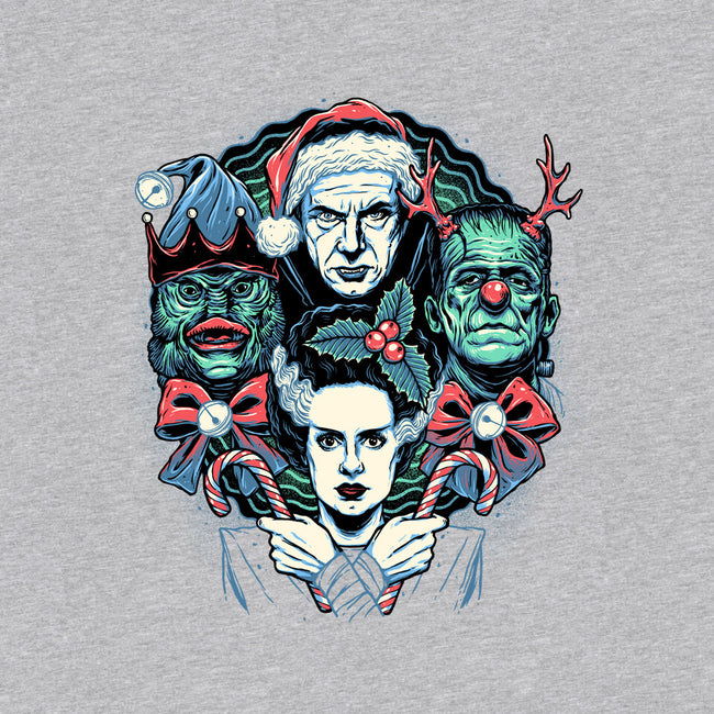 Christmas Monsters-womens fitted tee-momma_gorilla