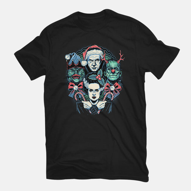 Christmas Monsters-youth basic tee-momma_gorilla