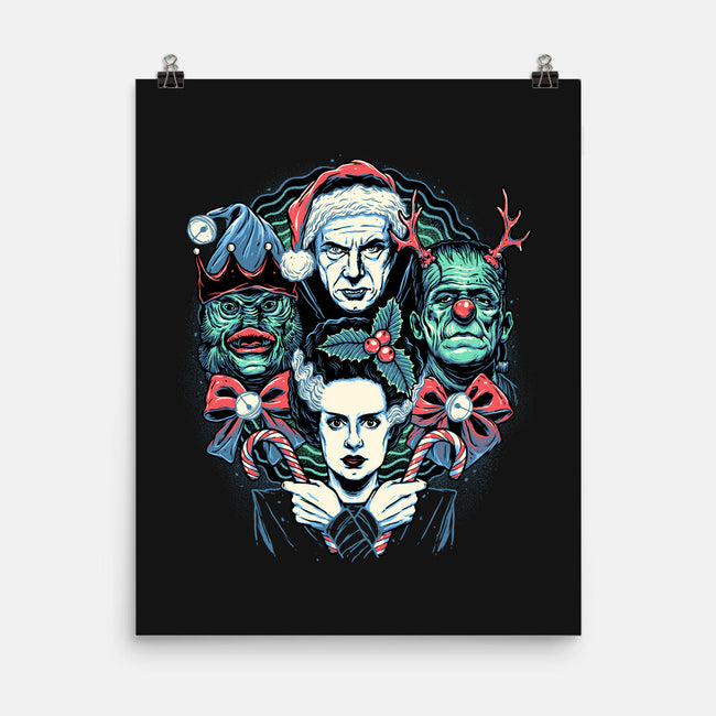 Christmas Monsters-none matte poster-momma_gorilla