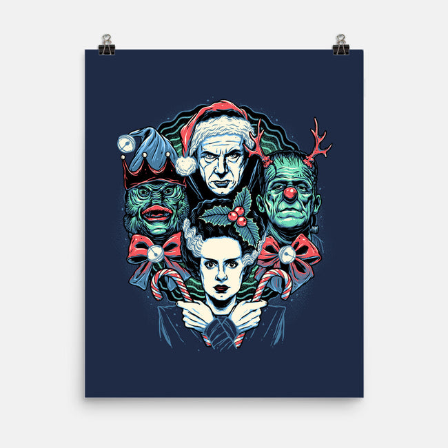 Christmas Monsters-none matte poster-momma_gorilla