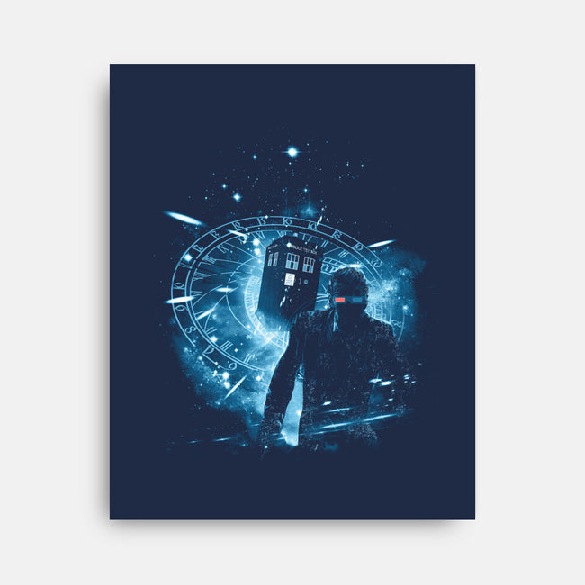 Running After Gallifrey-none stretched canvas-kharmazero