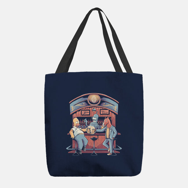 Happy Hour-none basic tote bag-Arigatees