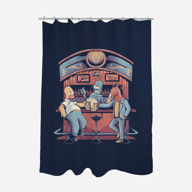 Happy Hour-none polyester shower curtain-Arigatees
