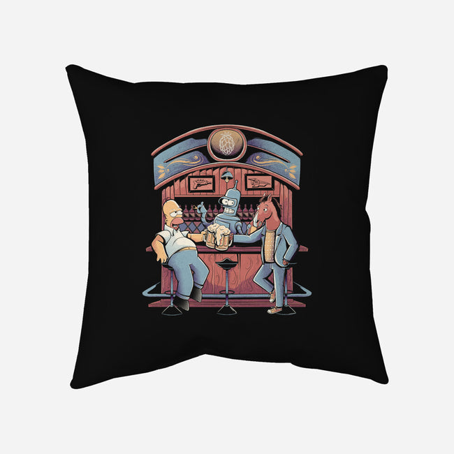 Happy Hour-none removable cover throw pillow-Arigatees