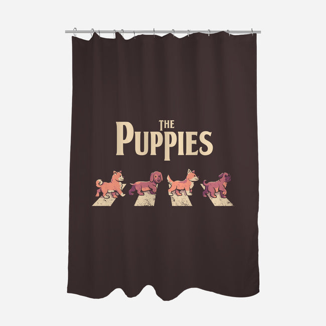 The Puppies-none polyester shower curtain-eduely