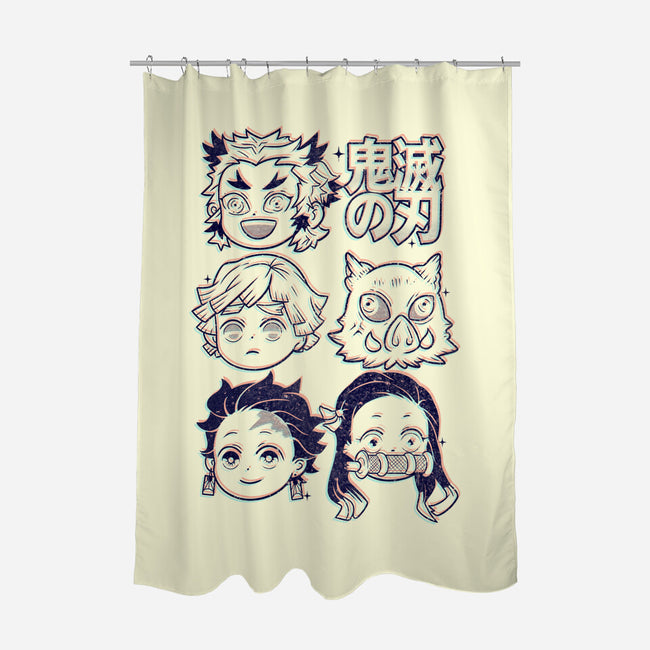 Cute Slayers-none polyester shower curtain-Douglasstencil