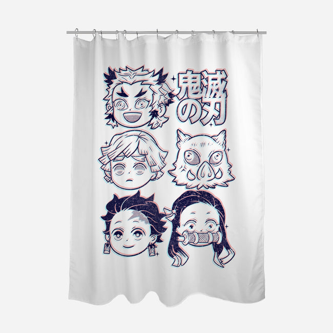 Cute Slayers-none polyester shower curtain-Douglasstencil