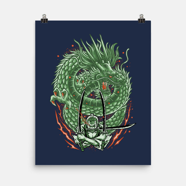 Three Sword Style-none matte poster-Imu Studio