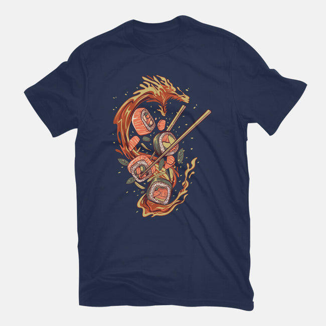 Sushi Roll Dragon-womens fitted tee-daizzystudio