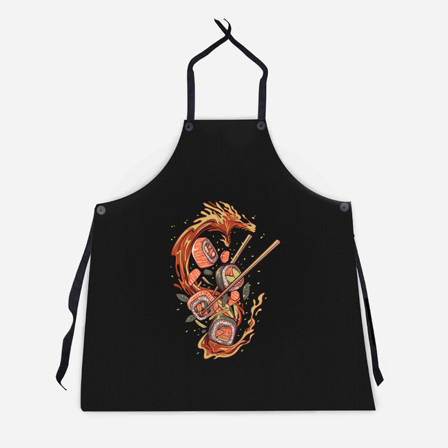Sushi Roll Dragon-unisex kitchen apron-daizzystudio