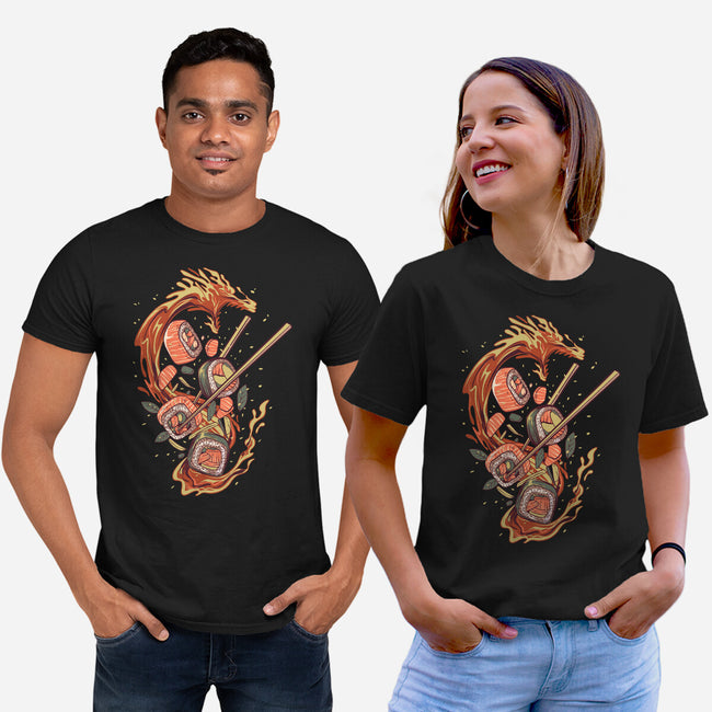 Sushi Roll Dragon-unisex basic tee-daizzystudio