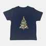 Cat Doodle Christmas Tree-baby basic tee-bloomgrace28