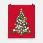 Cat Doodle Christmas Tree-none matte poster-bloomgrace28