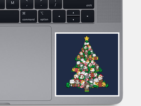 Cat Doodle Christmas Tree