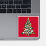Cat Doodle Christmas Tree-none glossy sticker-bloomgrace28
