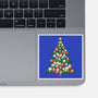Cat Doodle Christmas Tree-none glossy sticker-bloomgrace28