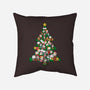 Cat Doodle Christmas Tree-none removable cover w insert throw pillow-bloomgrace28