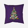 Cat Doodle Christmas Tree-none removable cover w insert throw pillow-bloomgrace28