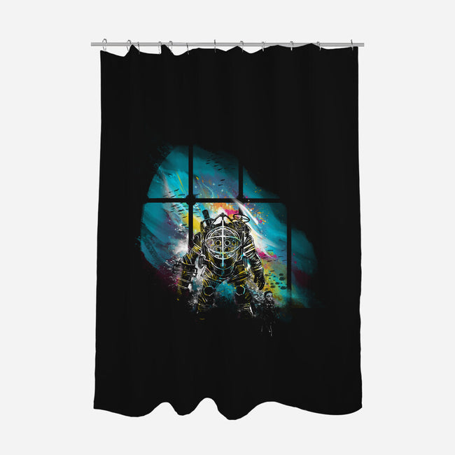Bioshock Universe-none polyester shower curtain-kharmazero